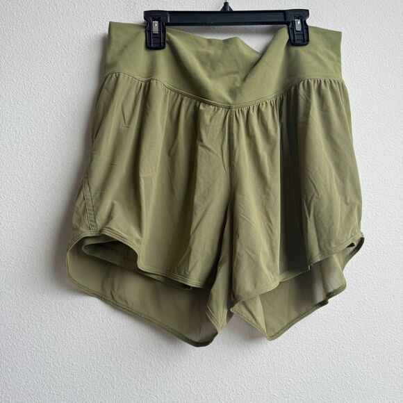 Lululemon Nulu Mesh High-Rise Yoga Short 3.5" Bronze Green Size 12 Large - Picture 1 of 5